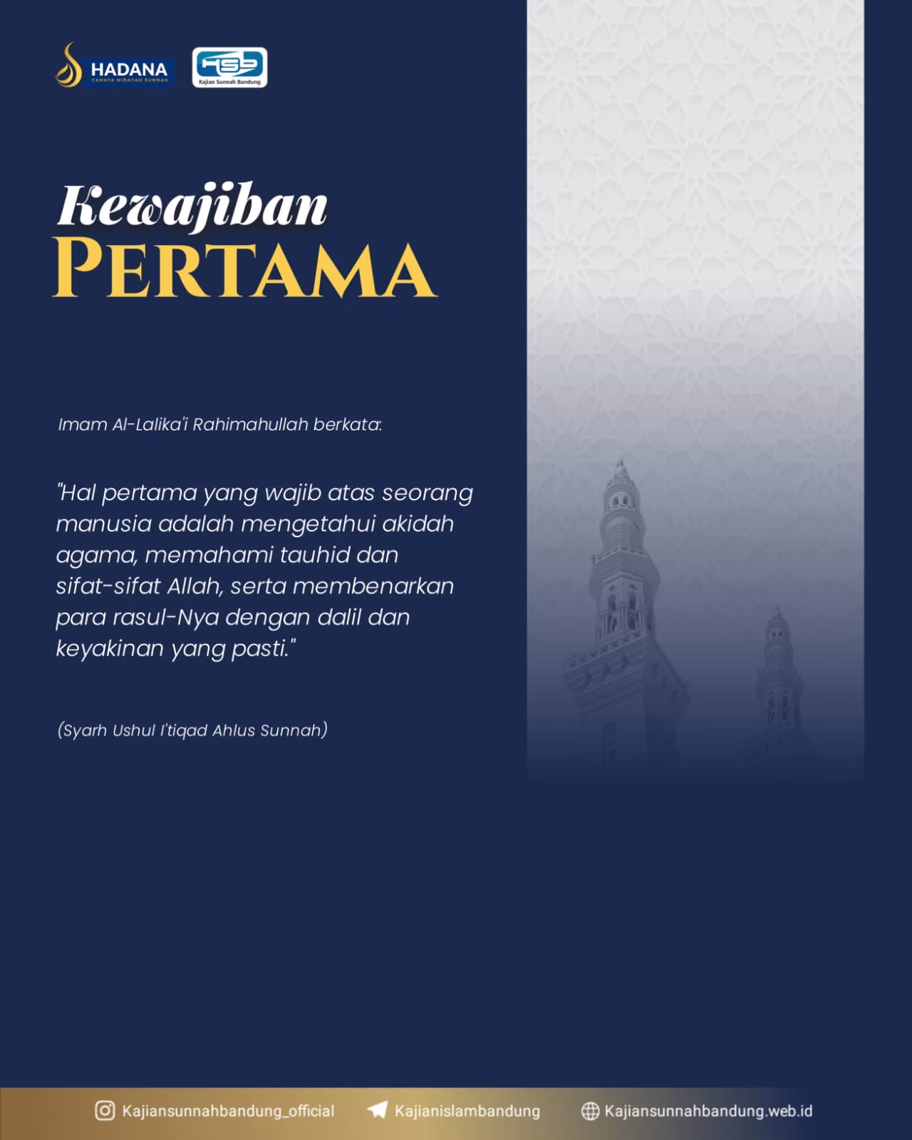 KEWAJIBAN PERTAMA – MENGENAL ALLAH, AKIDAH & TAUHID DENGAN PENUH KEYAKINAN