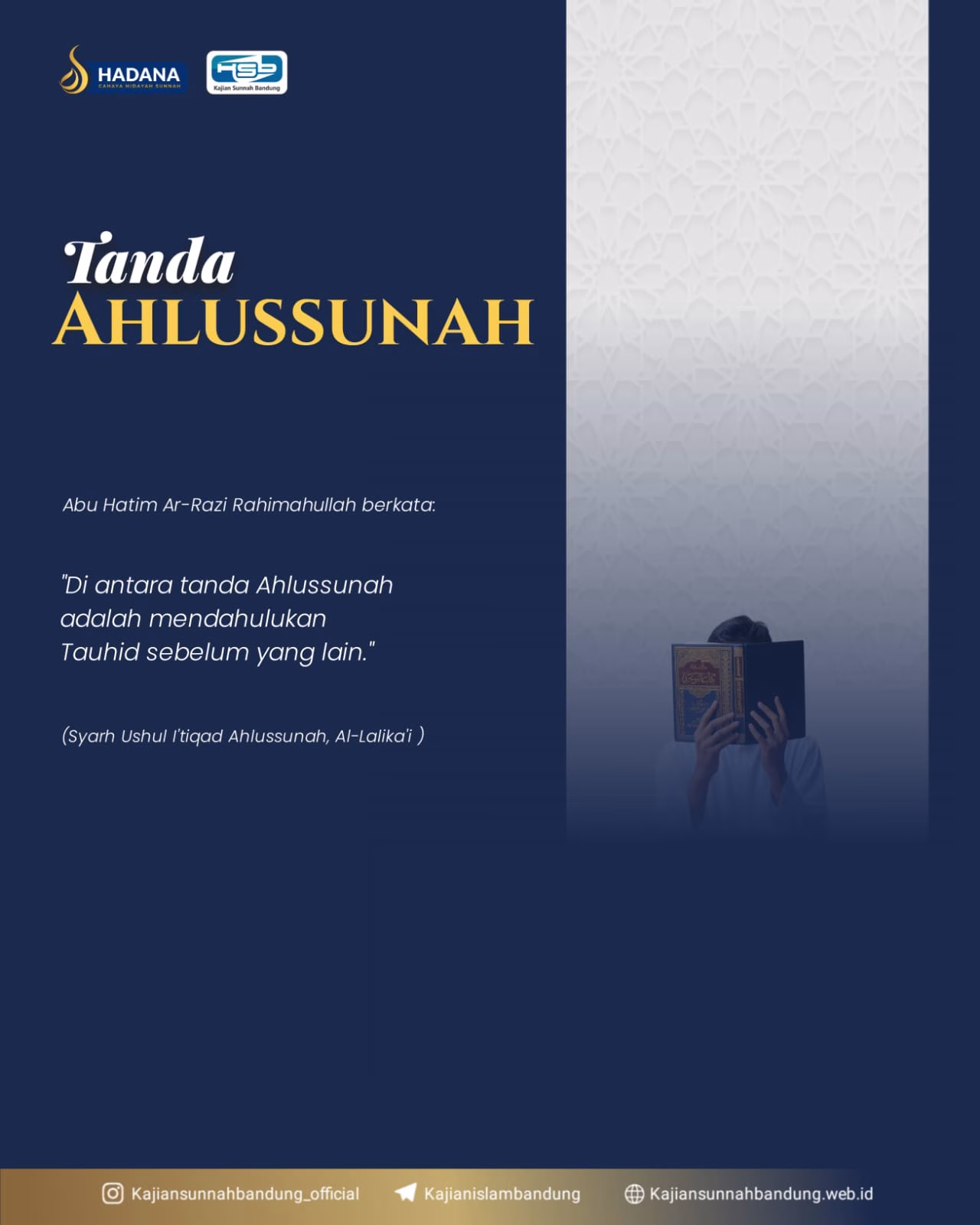 TANDA AHLUSUNNAH – Mendahulukan Tauhid Sebelum yang Lain